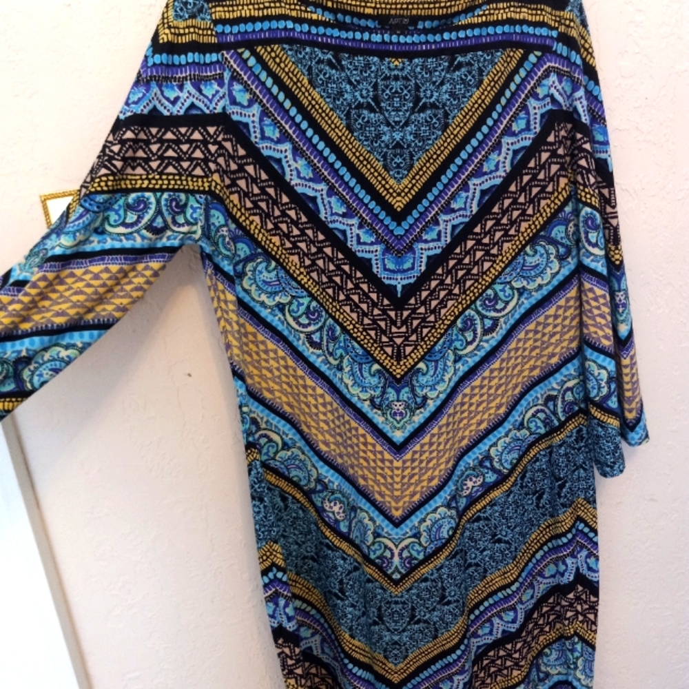 Apt. 9 multicolored, long sleeved dress.